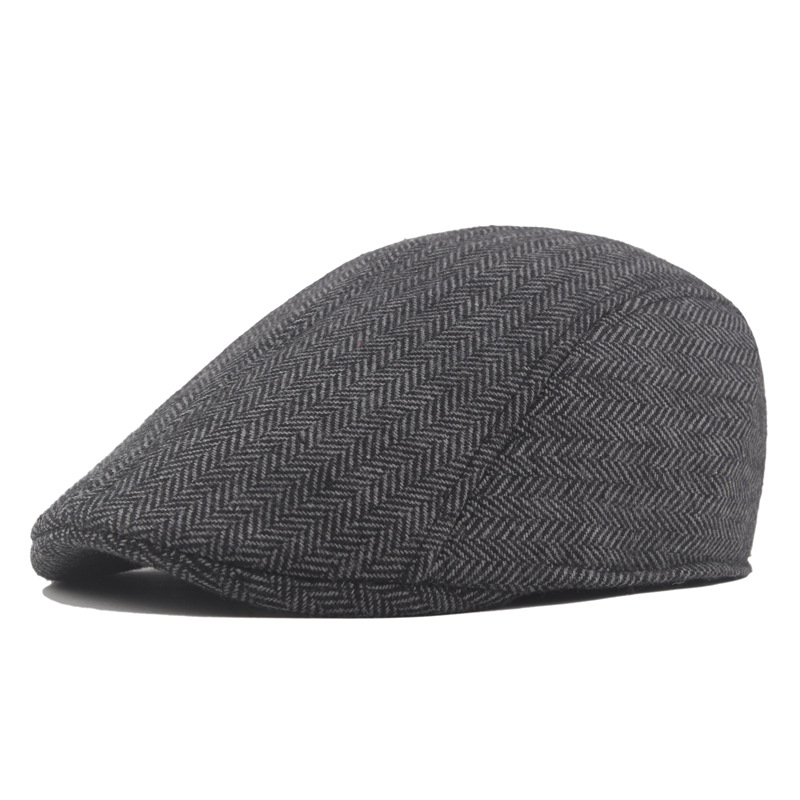 Mũ beret nam trung niên H-589 (Ghi đậm)